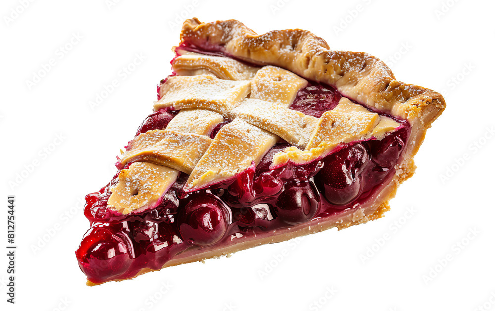 slice of Cherry Pie element cut out transparent isolated on white ...