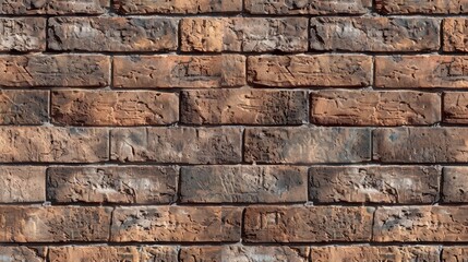 Poster - Appearance of brown brick pattern background