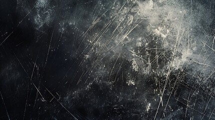 Aufkleber - Dust and scratches design Aged photo editor layer Black grunge abstract background Copy space : Generative AI