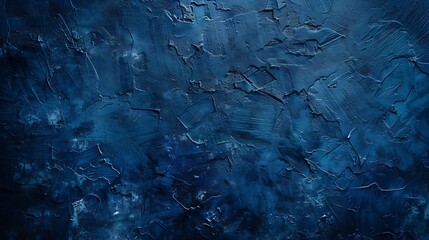 Aufkleber - Beautiful grunge navy blue stucco wall background Panoramic abstract decorative dark background Wide angle rough stylized texture wallpaper with copy space for design : Generative AI