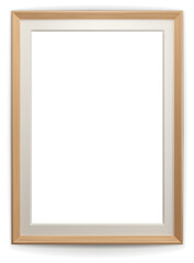 Wall Mural - Wooden modern frame isolated on white background. Realistic rectangle frames mockup. Classic Photo wooden frame. Wood borders set for painting, poster, photo gallery. 3d png illustration.