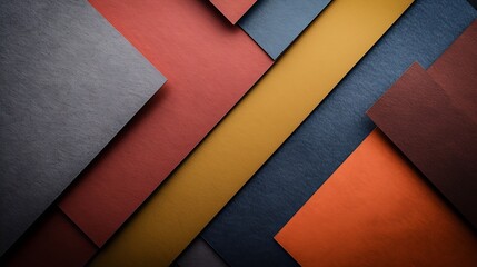 Poster - From above layout of colorful cardboard sheets in brown and grey shades : Generative AI