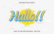 © Hael.IDN - hallo editable text effect. Minimalist vector text effect.
