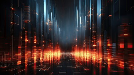 Digital background for tech, AI, data, audio, graphics