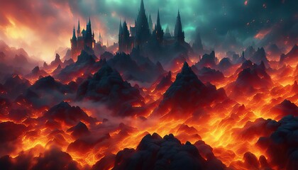 Wall Mural - fire in the palace