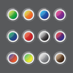 Wall Mural - multi color circle icon background for web or print design element. vector illustration circle for p