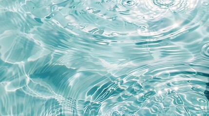 Aufkleber - Water panoramic banner background Water texture water surface with rings and ripple Spa concept background Flat lay top view copy space composition with copyspace : Generative AI
