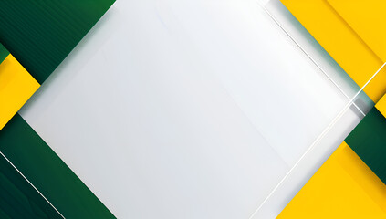 Wall Mural - a white background with green and yellow squares. the squares are arranged in a way that creates a s