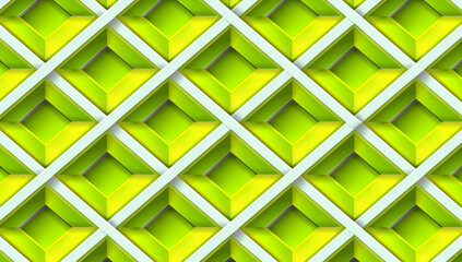 Wall Mural - a green and white patterned background with squares of different sizes. generative ai