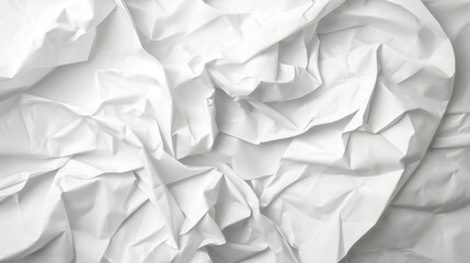 Poster - A white crumpled paper texture