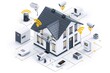 Two-way voice communication safeguards surveillance in smart homes, protecting private networking with automated lighting responses that oversee camera systems.