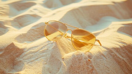 Sunglasses on a sand