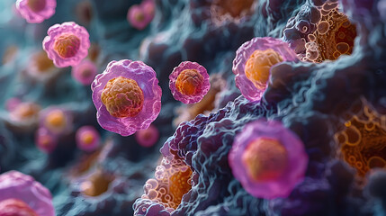 Poster - Captivating Microscopic of Intricate Disease Structures Revealing the Complexity of Biological Phenomena
