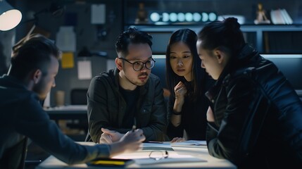 Leinwandbilder - Designer teams brainstorm ideas to discuss website and mobile app designs : Generative AI