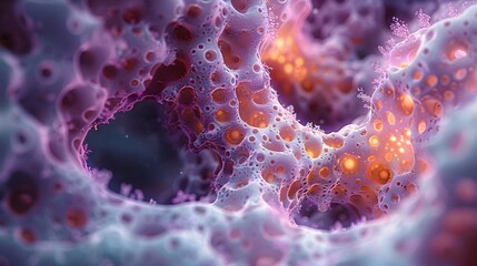 Poster - Captivating Microscopic of Disease and Scientific Intrigue A Breathtaking Glimpse into the Unseen Realms of Biology and Technology