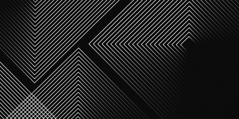 Wall Mural - black wave lines on white background. Abstract wave element for design. Digital frequency track equalizer. Stylized line art background. Vector illustration. Wave with lines created using blend vector