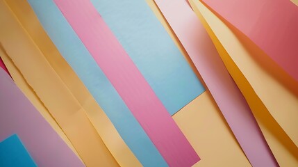 Poster - Layout of colorful cardboard sheets in pastel shades : Generative AI