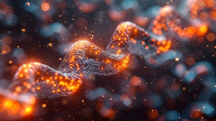 Poster - Mesmerizing Microscopic Glimpse into the Intricate Fabric of Cellular DNA