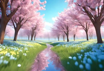 Wall Mural - spring in the park