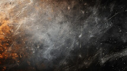 Aufkleber - Dust and scratches design Aged photo editor layer Black grunge abstract background Copy space : Generative AI