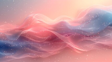 Aufkleber - Pastel Christmas Abstract Graphic with Soft Muted Colors and Flowing Organic Shapes
