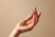Glamorous Close-Up of Manicured Hand with Elegant Nail Polish