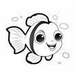 © Arisctur - Coloring page of a clown fish surrounded by bubbles. Kids coloring page