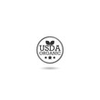 USDA organic emblem icon with shadow
