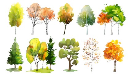 Wall Mural - Vibrant Autumn Tree for Seasonal Nature Backgrounds and Designs