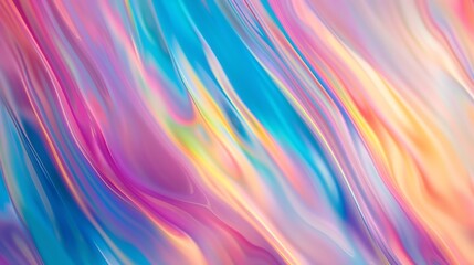 Leinwandbilder - Blurry Abstract Background Colorful Gradient Marbled Texture Prism Glitch Effect Wavy Backdrop Distorted Macro : Generative AI