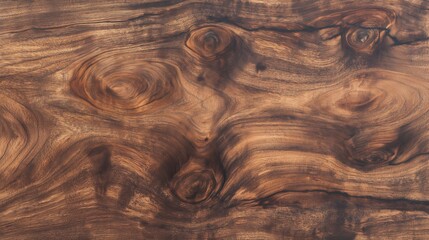 Canvas Print - A mature walnut plank showing distinctively beautiful wood texture