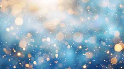Leinwandbilder - Winter elegant bokeh background Seasonal cooling light decorative abstract design element : Generative AI