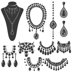 Silhouette jewelry and accessories for women black color only