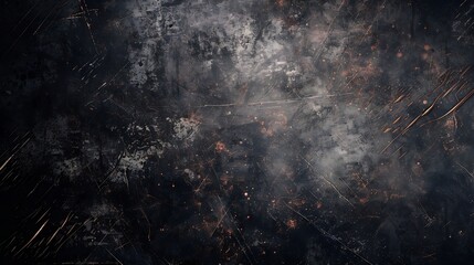 Aufkleber - Dust and scratches design Aged photo editor layer Black grunge abstract background Copy space : Generative AI