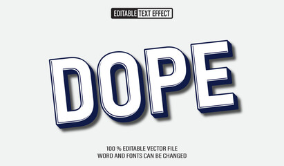 Wall Mural - Editable 3d text style effect - Dope text effect Template