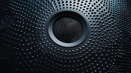 Poster - Black background of circle pattern texture : Generative AI