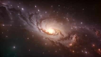Wall Mural - spiral galaxy floating in space generative ai