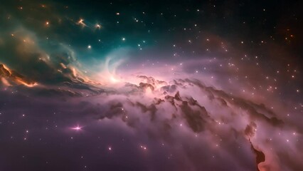 Wall Mural - majestic nebula in deep space generative ai