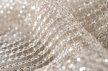 Close-up of crystal mesh