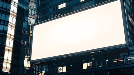 Aufkleber - Large horizontal blank advertising poster billboard banner mockup in front of building in urban city digital light box display screen for OOH media 12 sheet outofhome : Generative AI