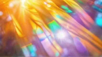 Wall Mural - radiant energy video background. abstract light beams and bokeh effects. sparkling lights and abstra