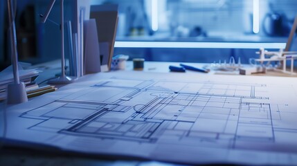 Fototapete - Website designer Creative planning application development  draft sketch drawing template layout framework wireframe design studio  User experience concept : Generative AI