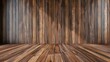 The image shows a dark wood plank wall and floor,wooden floor and wall