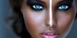 Contrasting Portrait of a Modern Female Face with Dark and Light Skin Tones. Concept Portrait Photography, Modern Female, Dark Skin Tone, Light Skin Tone, Contrasting Aesthetics