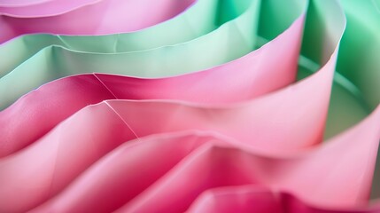 Poster - Layout of colorful carton sheets in pink and green shades : Generative AI