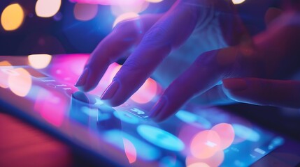 Sample social media website on tablet computer All contents are made up : Generative AI