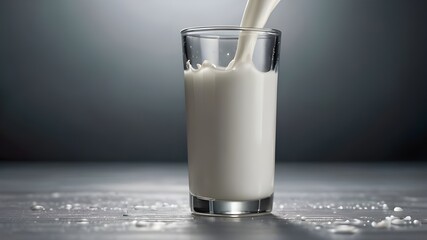 Canvas Print - glass of milk