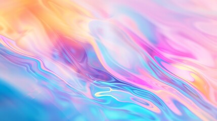 Leinwandbilder - Blurry Abstract Background Colorful Gradient Marbled Texture Prism Glitch Effect Wavy Backdrop Distorted Macro : Generative AI