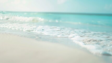 Leinwandbilder - Blur beautiful beach : Generative AI