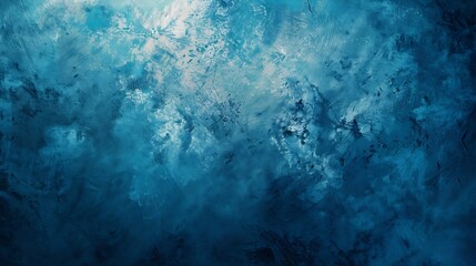 Aufkleber - Abstract gradient bright blue background Panoramic grunge navy blue stucco wall background Beautiful Wide angle rough stylized texture wallpaper with copy space for design : Generative AI